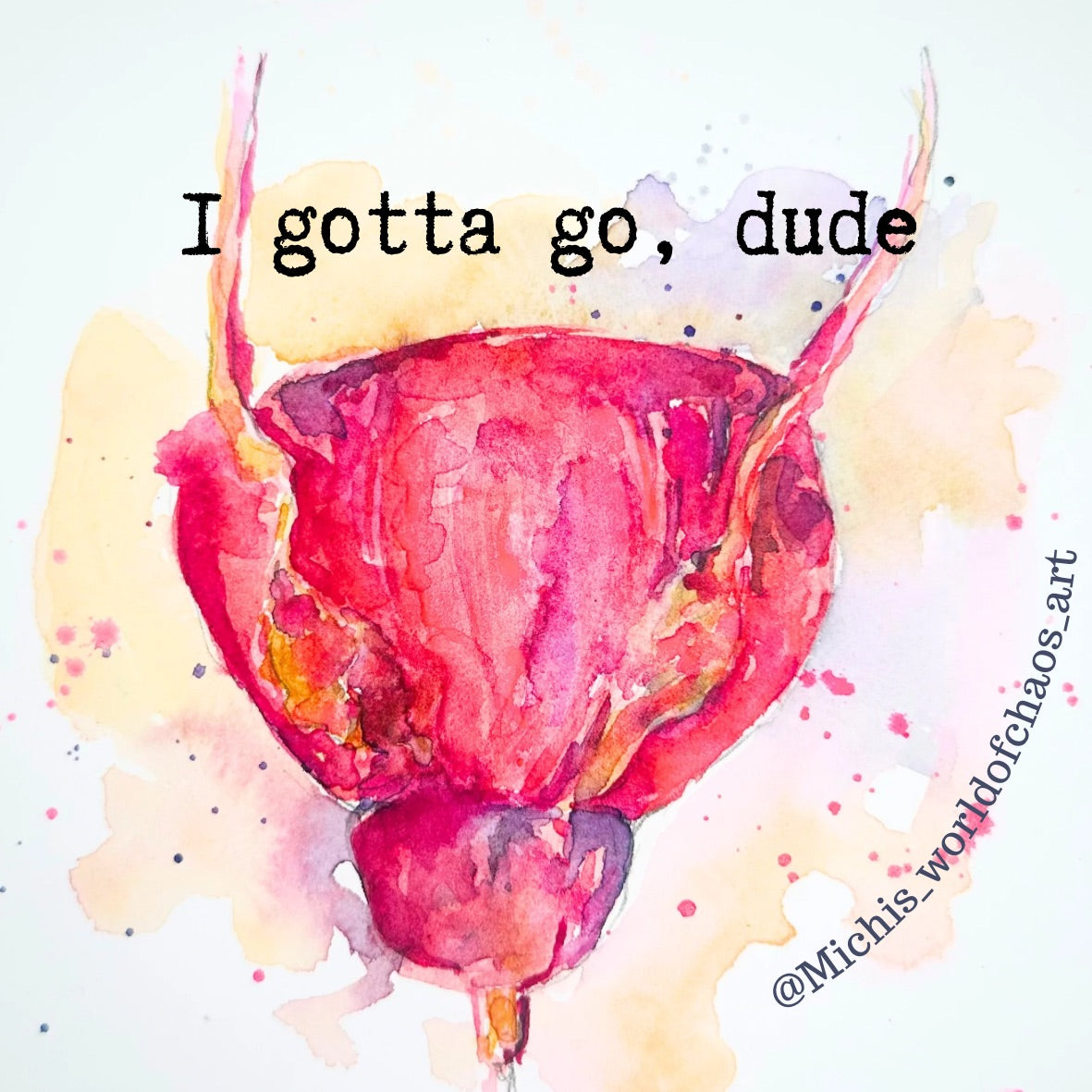 I Gotta Go, Dude - Circle Sticker