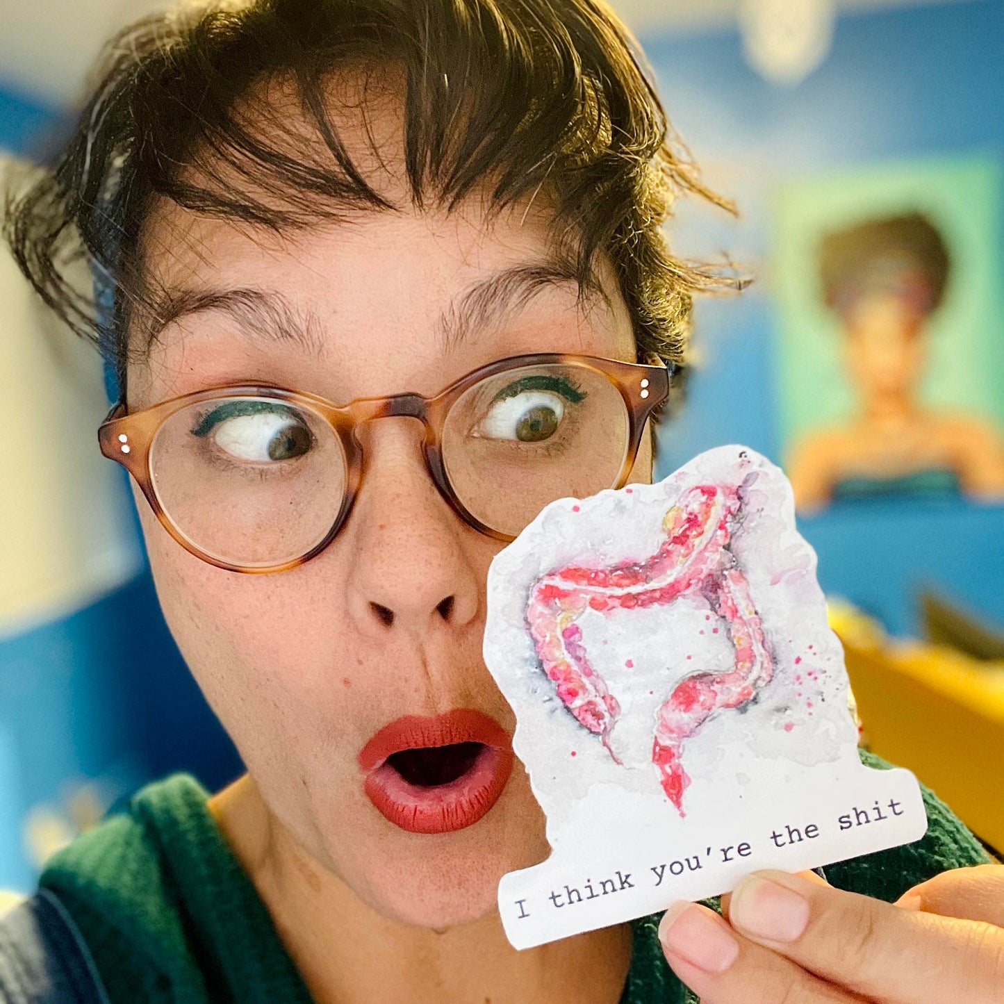 Colon Sticker - I Think You're The Shit