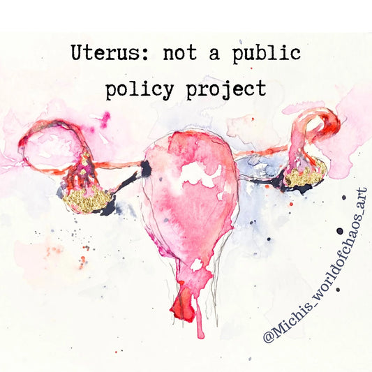 Uterus: Not a Public Policy Project - Circle Sticker