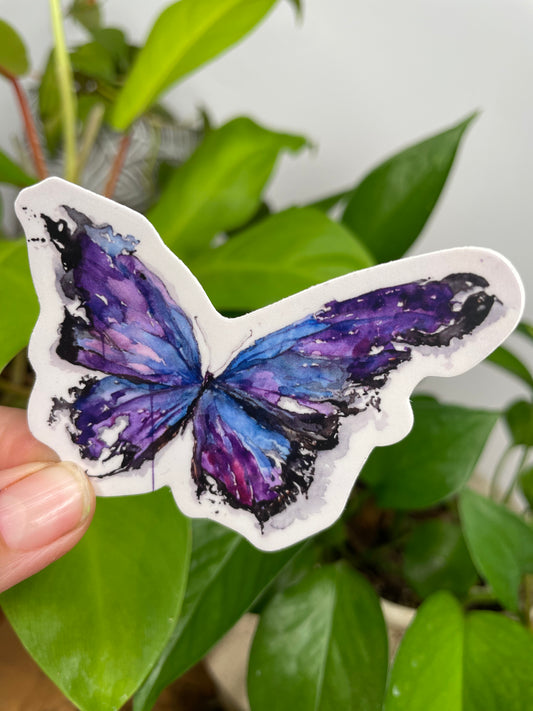 Purple Butterfly Sticker